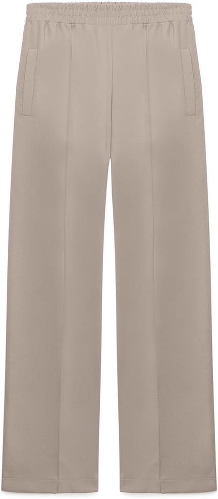 Touché Privé - Crêpe broek met siernaden - Taupe - Dames