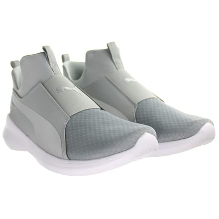 PUMA Rebel Mid Quarry Zilver Damestrainers
