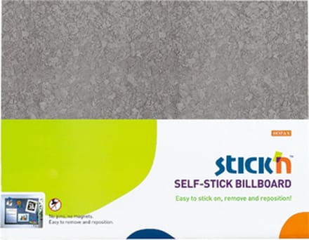 Stick'n Kanbanbord - Wandbord - Voor Sticky Notes - Zelfklevend - Herpositioneerbaar - 58x46cm