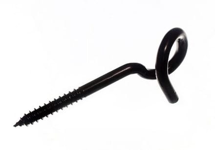 Pigtail schommel hangmat haken 130mm zwart staal