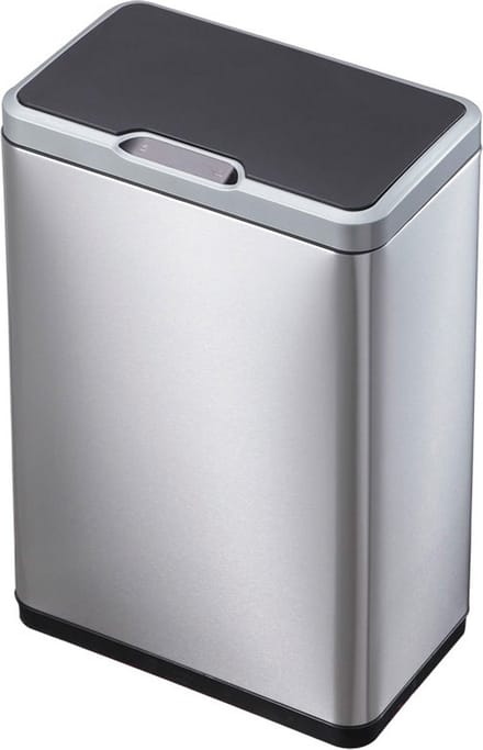 EKO - Mirage Sensor Bin 45 liter - Stainless steel Plastic - mat RVS, zwart - Prullenbak