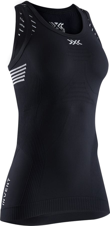 X-Bionic Invent 4.0 Mouwloos Sportshirt Dames Opal Black/Arctic White - M