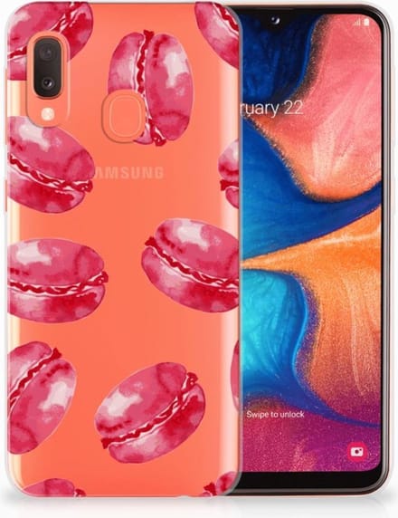 Samsung Galaxy A20e Siliconen Case Pink Macarons