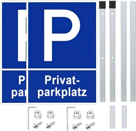 Set van 2 Parkeerverbod Borden voor Privé Parkeerplaats - Inclusief 90cm Palen