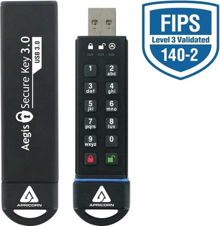 Apricorn Aegis Secure Key 3.0 - 120GB - USB-stick