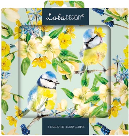 Lola kaartenmapje - Everyday Blue Tit (6 kaarten en enveloppen)