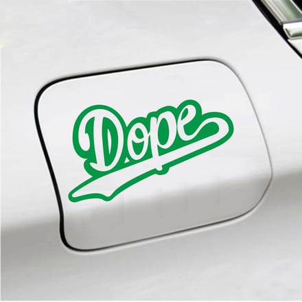 Bumpersticker - Dope - 10 X 18 - Groen