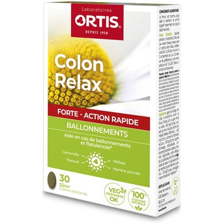 Ortis Colon Relax Forte Opgeblazen Gevoel En Winderigheid 30 Tabletten