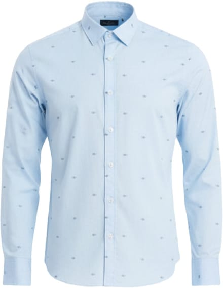 OMBRE Overhemd - Slim Fit - Katoen - Lange Mouw S