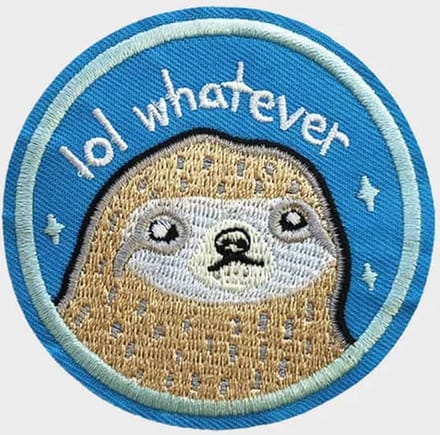 Patchy® – Lol Whatever Strijkpatch - Strijkapplicatie - Strijkembleem - Badge - Patches