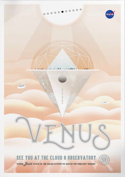 Venus Cloud 9 Observatory | Space, Astronomie & Ruimtevaart Poster | A3: 30x40 cm