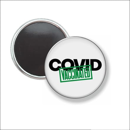Button Met Magneet 58 MM - Covid Vaccinated - NIET VOOR KLEDING