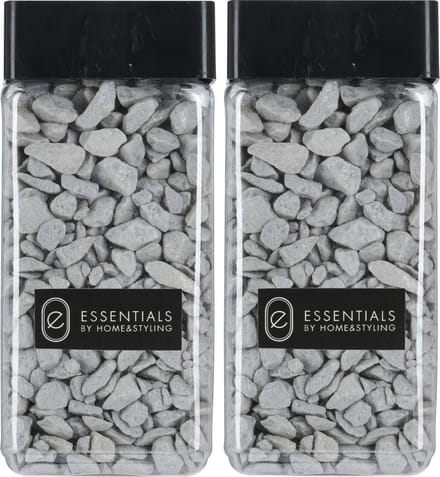 Decoratie steentjes/hobby steentjes - Lichtgrijs - 1100 ml - 9/13 mm