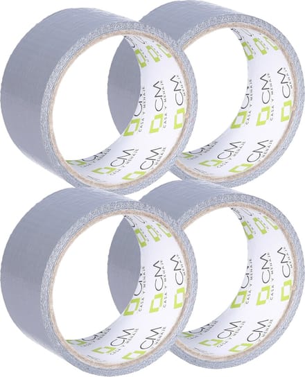 CM Duct tape - grijs - 4x rol - 48mm x 10m - binnen/buiten