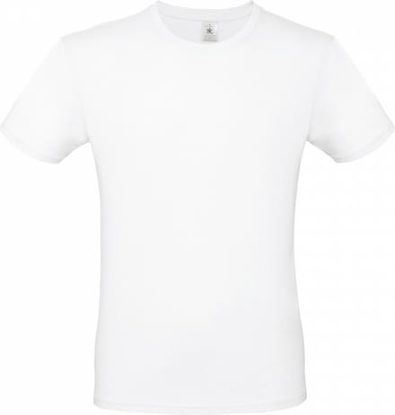 B&C T-shirt wit met ronde hals - maat 4XL