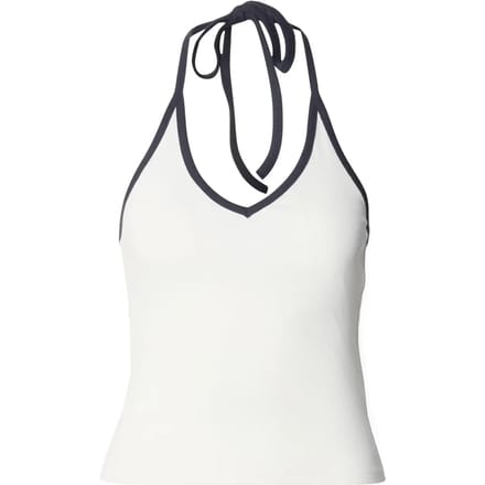 Urban Classics - Contrast Piping Neckholder Mouwloze top - L - Gebroken wit
