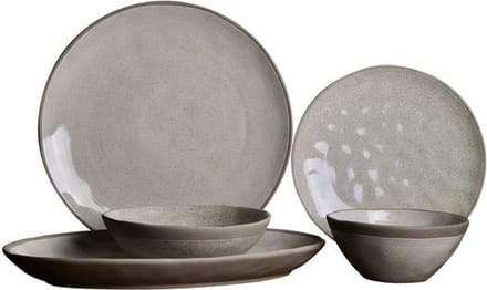 Bricard Albi – Porseleinen Serviesset/Dinerset – 25-Delig – 6 Persoons – Lichtgrijs