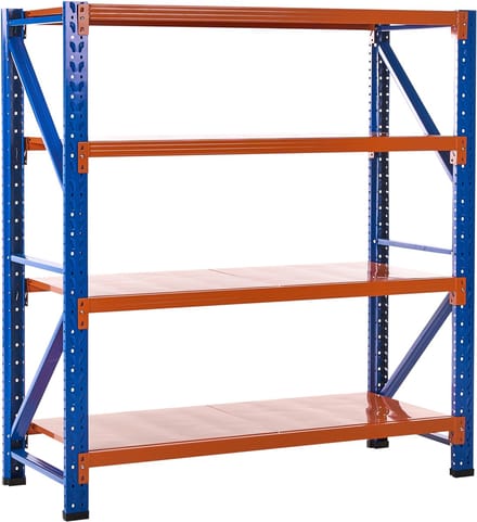 BELIANI FIUGGI - Stellingkast 4 planken - Oranje/Blauw - 200 cm - Staal