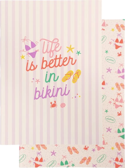 Kangaro schriften - Beach Happy - A4 - lijn - 4 stuks