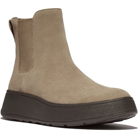 FitFlop F-Mode Suede Flatform Chelsea Boots TAUPE - Maat 42