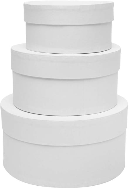 Colorations papier-mache knutseldozen rond wit 3 stuks creatief.
