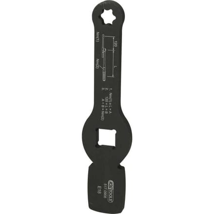 KS Tools 517.0908 3/4 slag-Torx-E-sleutel met 2 slagvlakken, E18
