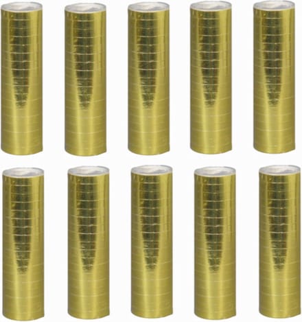 10 rollen papieren Serpetines goud