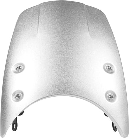Motor Windscherm - Winddeflector Aluminium - Motor Rijden - Dubbele Bubbel Ontwerp - Zilver