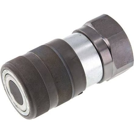 Stalen DN 25 Vlakdichtende Koppeling Snelkoppeling G 1 1/4 inch Binnendraad ISO 16028 D 36mm