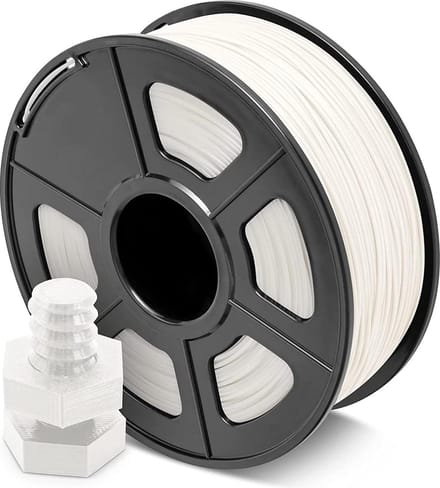 1.75mm ABS Filament for FDM 3D Printer - 1KG(2.2LBS) - White - High Accuracy +/- 0.02 mm