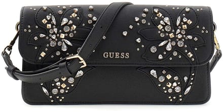 GUESS schoudertas Sadie Flap Shoulder Bag Black zwart