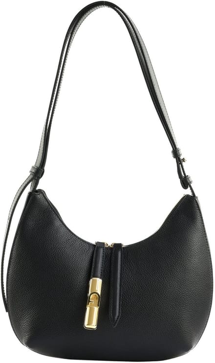 FURLA Leren schoudertas Goccia Shoulder Bag Nero zwart