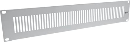 19 inch ventilatiepaneel | verticale sleuven | 2U | grijs