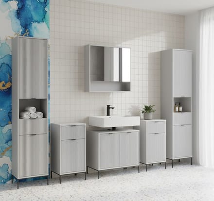 Luxe Opbergkast – Grijs – 40x35x190 cm – Industrohome