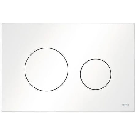 Tece TeceLoop wcbedieningsplaat van kunststof voor duospoeltechniek 220 x 150 x 5 kleur wit