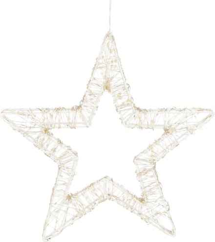 Luca Lighting Ster Hangend met Warm Witte LED Verlichting - Ø36 cm - Metaal - Wit