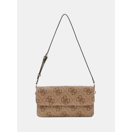 Guess Sadie Flap Vrouw Coal Logo in synthetisch materiaal met aardappel en monogram