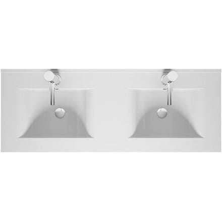Riho Porto Wave built-in double washbasin 120 cm, W018010005