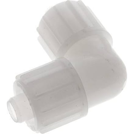 16x10mm Pvdf L-Vorm Knelfitting 10bar Kunststof en Polyamide