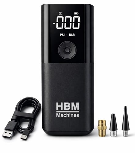 HBM Electrische Fietspomp & Luchtcompressor 150 PSI - Draadloze bandpomp Auto & Fiets - Digitale Mini Compressor - Compact & Oplaadbaar