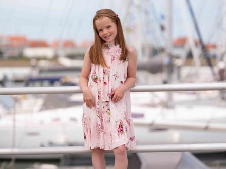 GYMP - Roze jurk met print - Maat 122 - Meisjes - Pink -