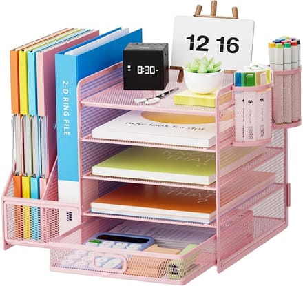 Dailygoods- Bureau Organizer Stevig - Archiefkast - Brievenbak - Pennenbak - Bureau Accessoires - Ruimtebesparend Elegant - Opbergvak