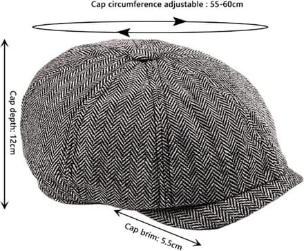 Flat Caps - Peaky Blinders Look -pet Heren - Licht Grijs - One Size