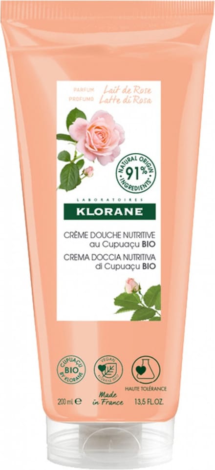 Klorane Huid Lait de Rose Crème Douche Nutritive  200ml