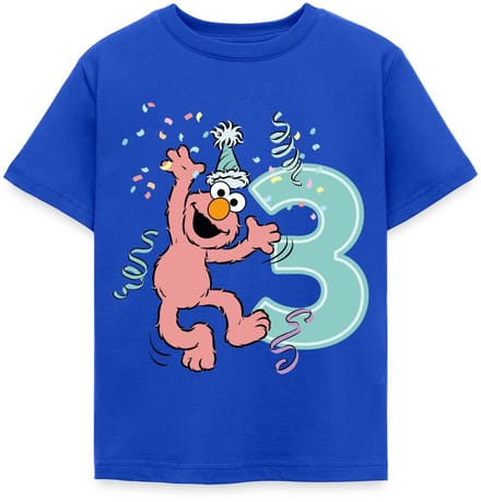 Sesamstraat Elmo Verjaardag 3 Jaar Cadeau T-Shirt Kinderen