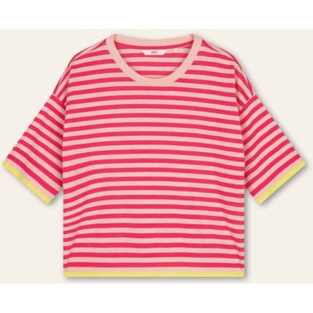 Oilily Titan Stripe T-Shirt- maatL Raspberry Sorbet