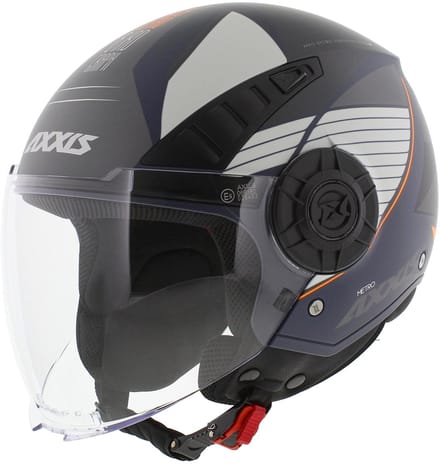 Axxis Metro S jethelm Bird mat blauw wit grijs