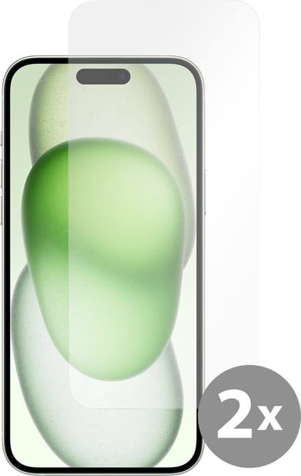 Cazy screenprotector geschikt voor iPhone 15 Plus - Screenprotector Gehard Glas - 2 Stuks