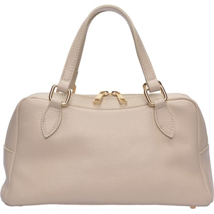 Roberta M Beige Rundleer Tas