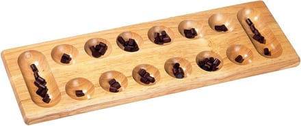 KALAHA-spel 47x15x2.2cm van hout, 8+